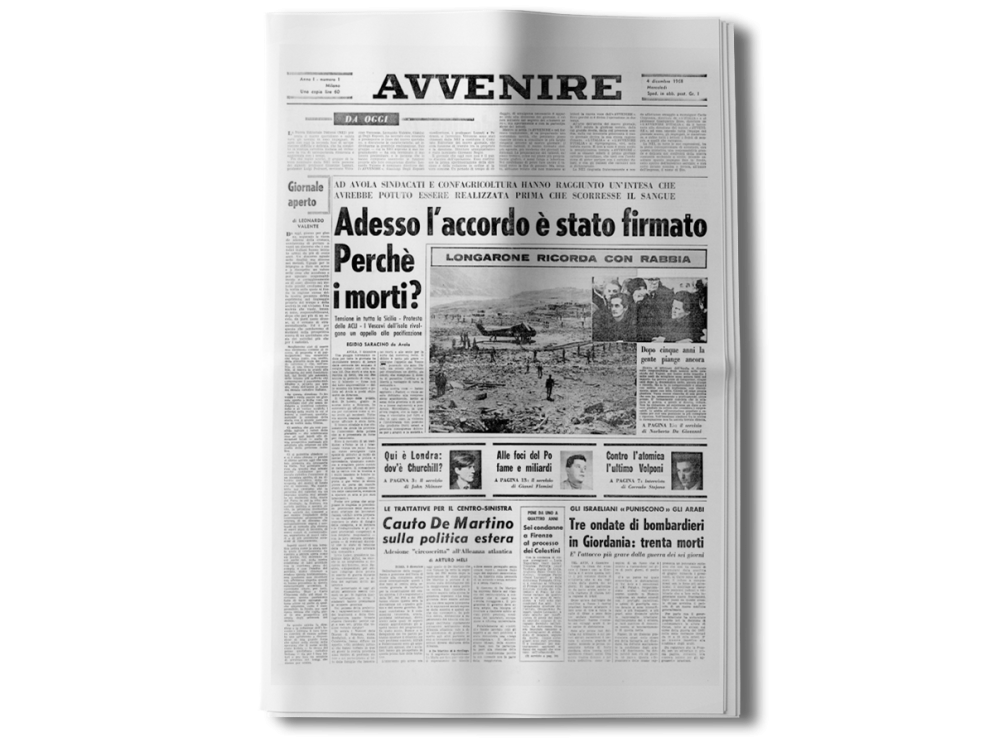 La prima copia di Avvenire del 4 dicembre 1968